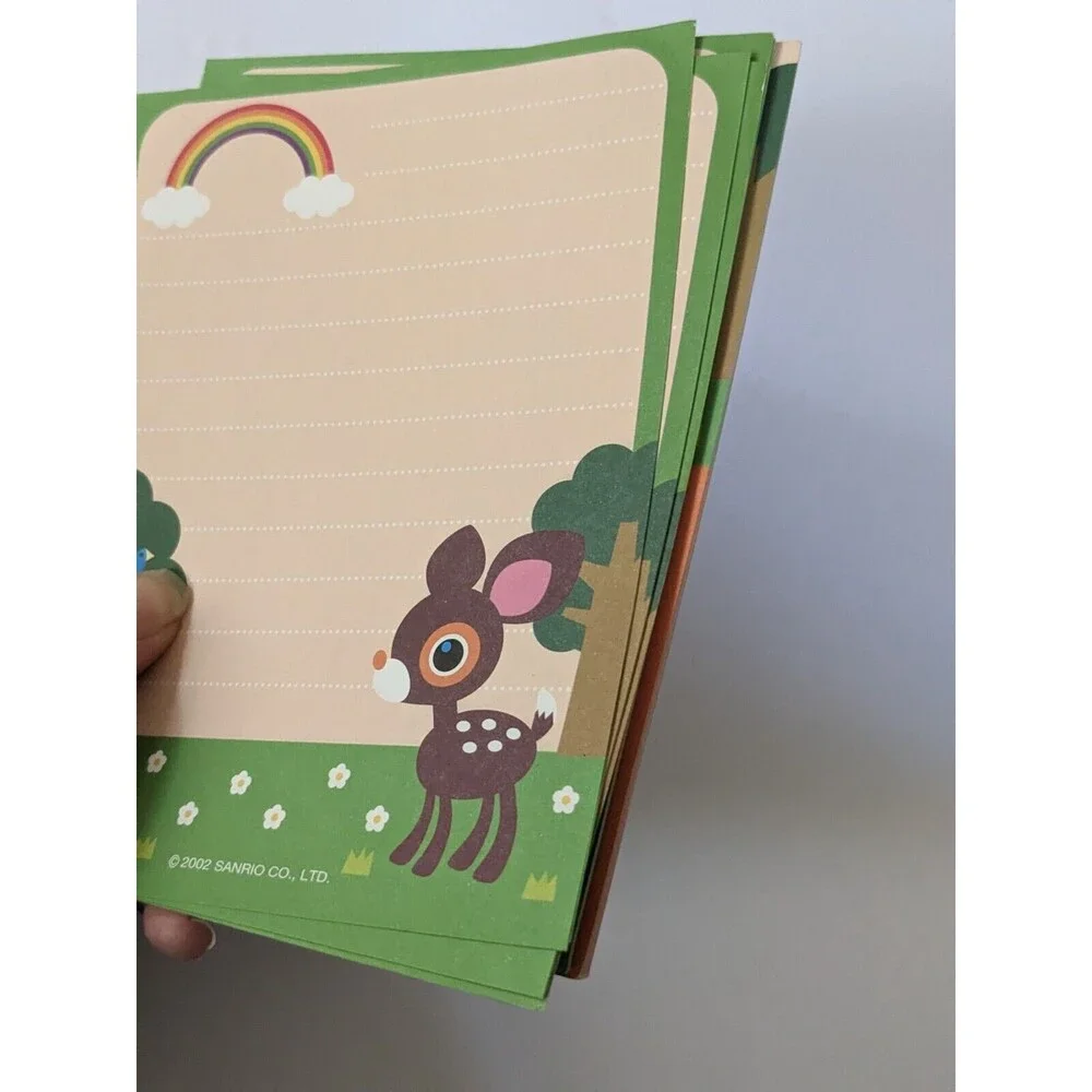 Vintage 2002 Sanrio Deery-Lou Memo Pad Note 43‎ Sheets 2 Designs 4.5x6.5